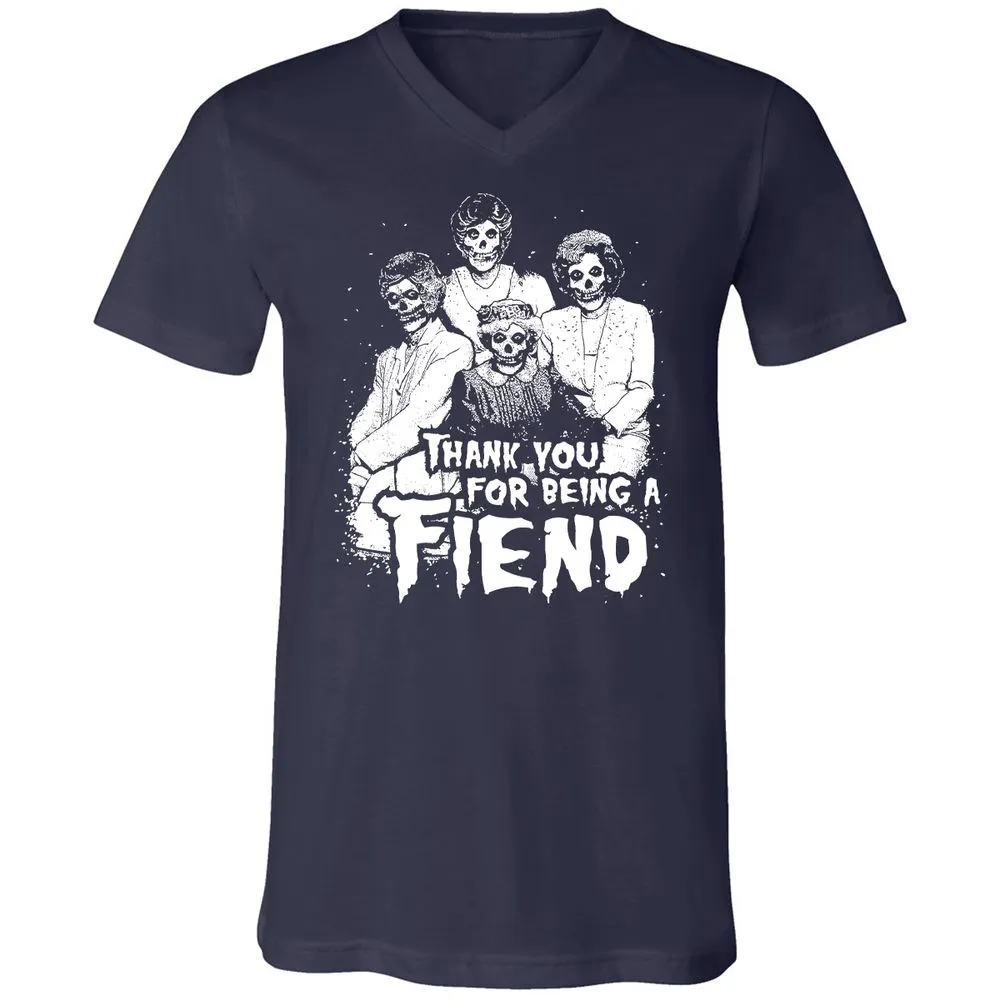 Unisex V-Neck T-Shirt - CGZV5FU6 - Navy - 2