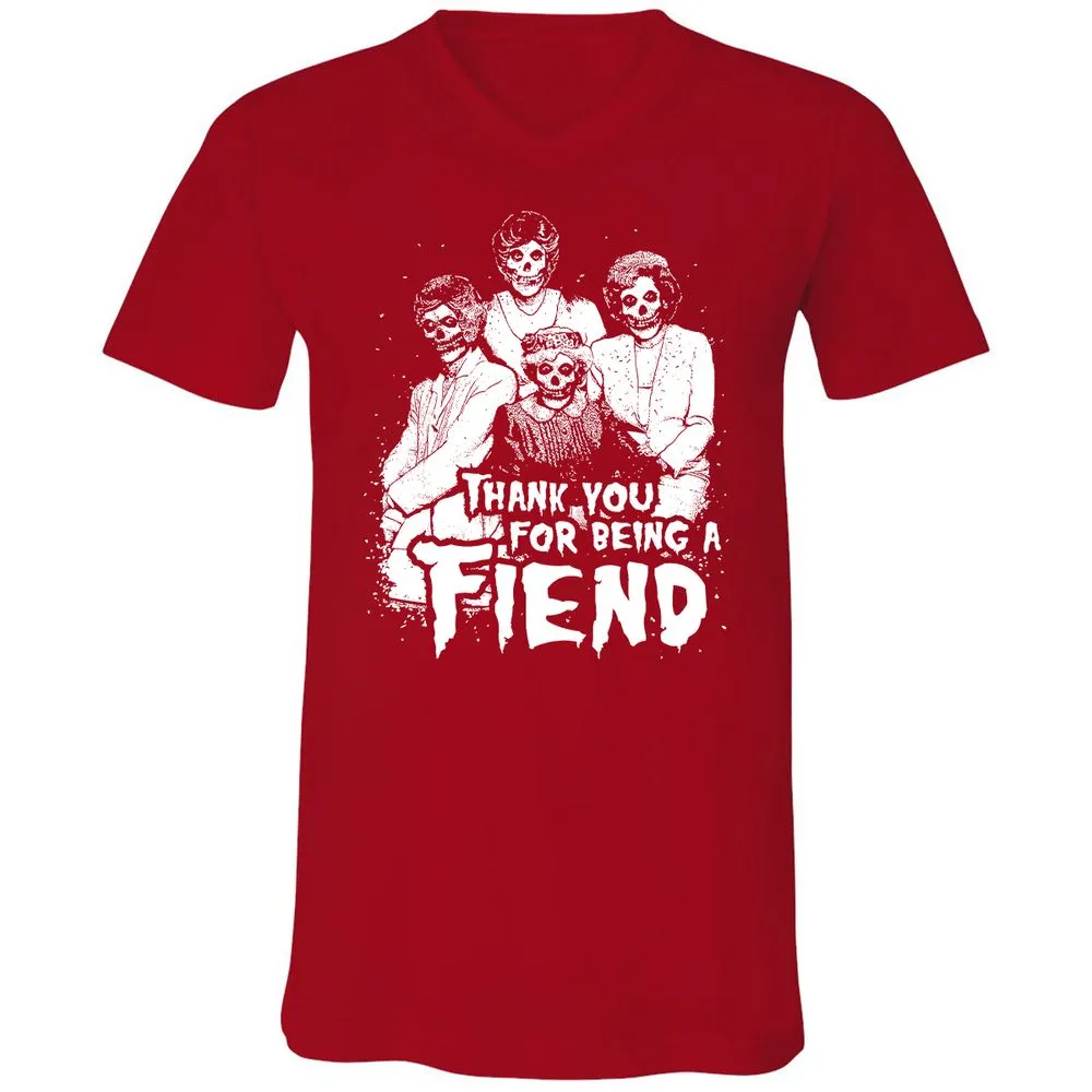 Unisex V-Neck T-Shirt - CGZV5FU6 - Red - 3