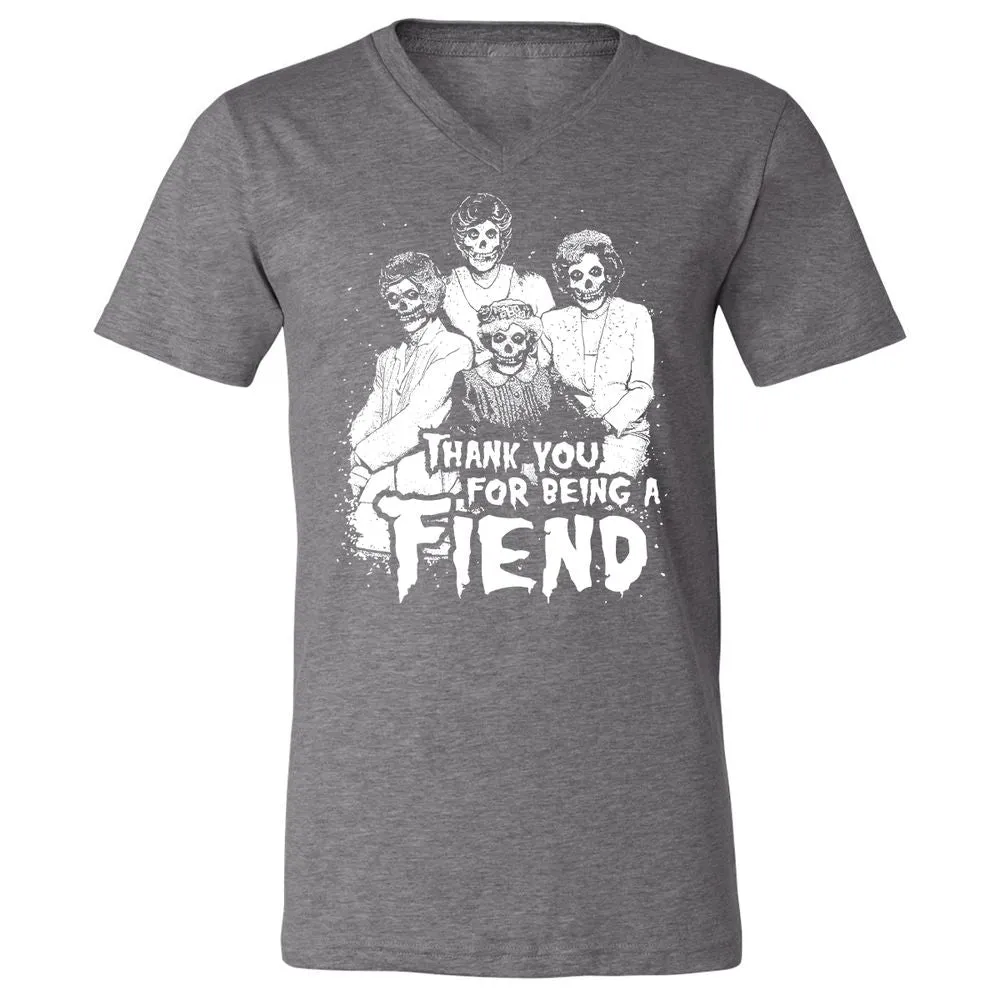 Unisex V-Neck T-Shirt - CGZV5FU6 - Deep Heather - 13