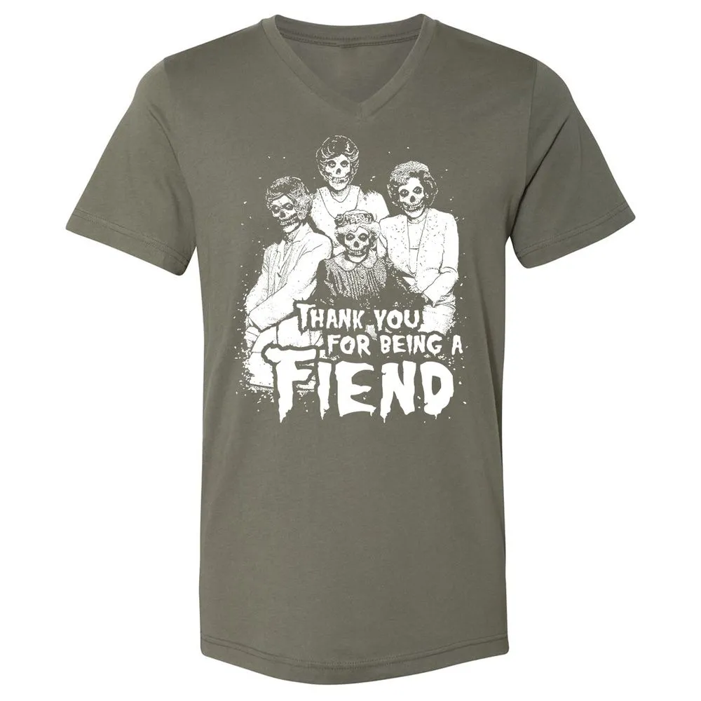 Unisex V-Neck T-Shirt - CGZV5FU6 - Military Green - 10