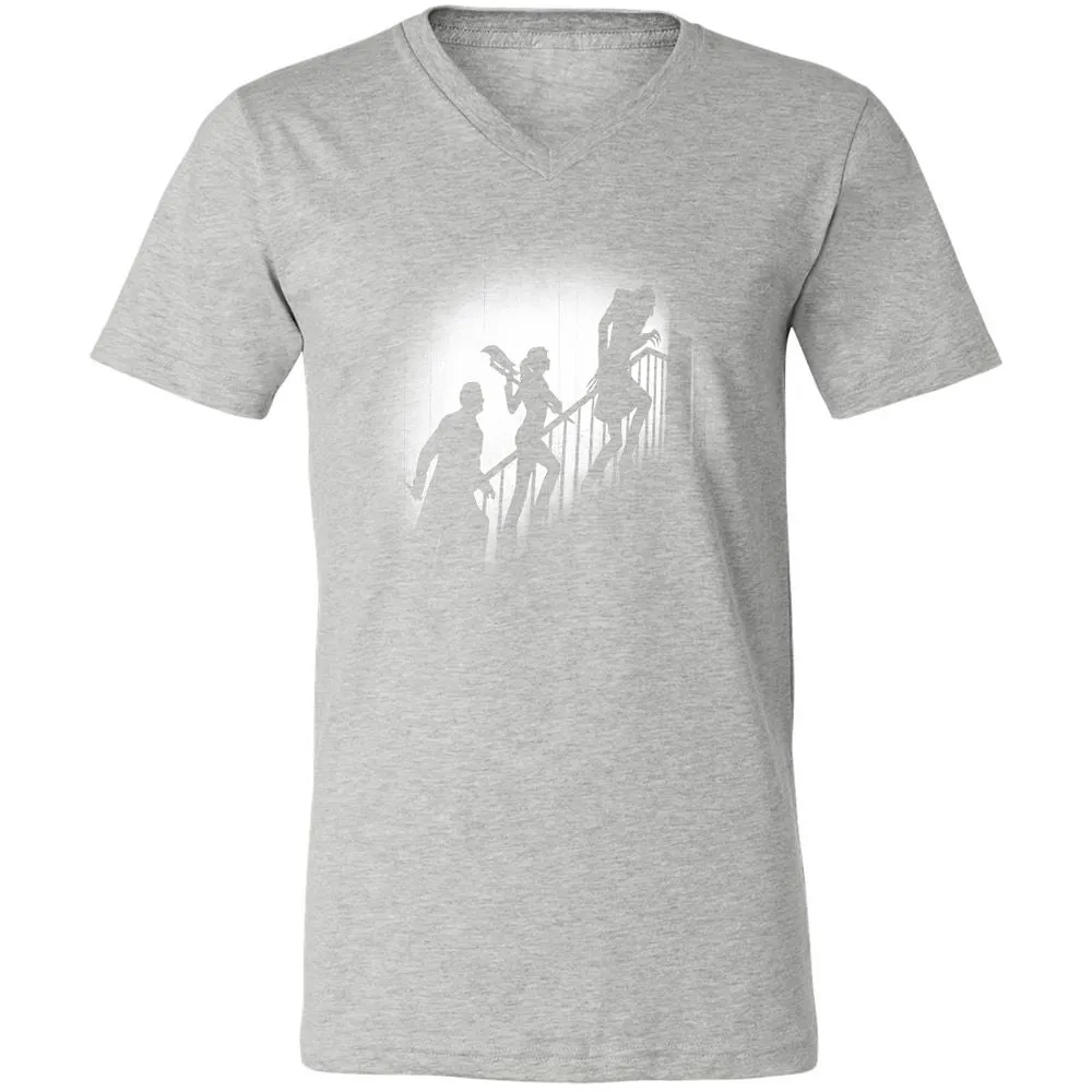 Unisex V-Neck T-Shirt - HCH9TXTT - Athletic Heather - 7
