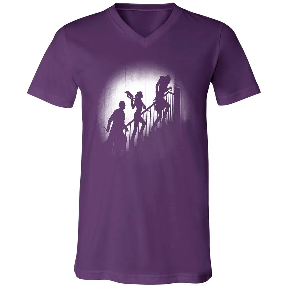 Unisex V-Neck T-Shirt - HCH9TXTT - Team Purple - 9
