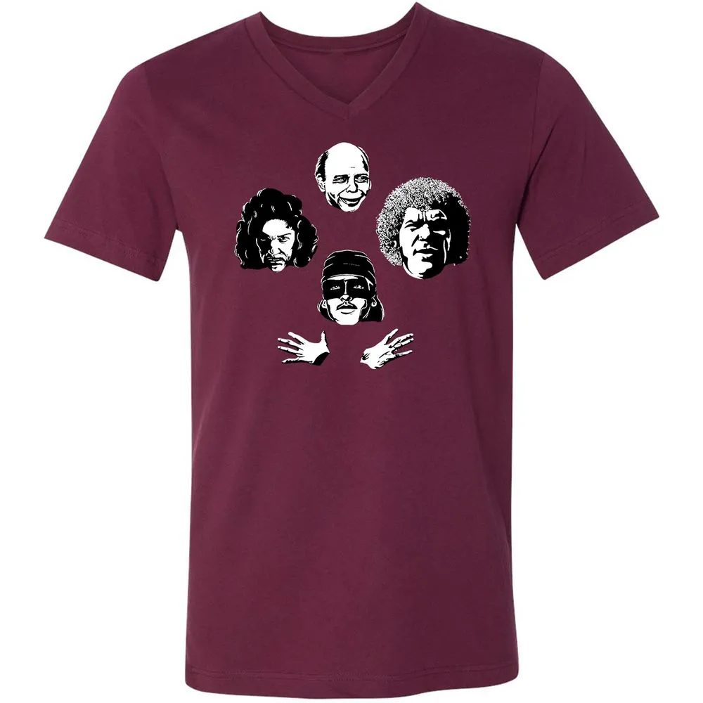 Unisex V-Neck T-Shirt - JFTDFM2X - Maroon - 6