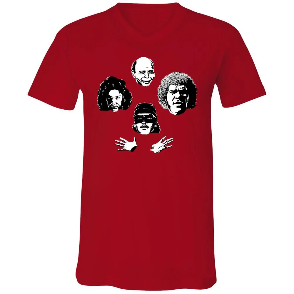 Unisex V-Neck T-Shirt - JFTDFM2X - Red - 3