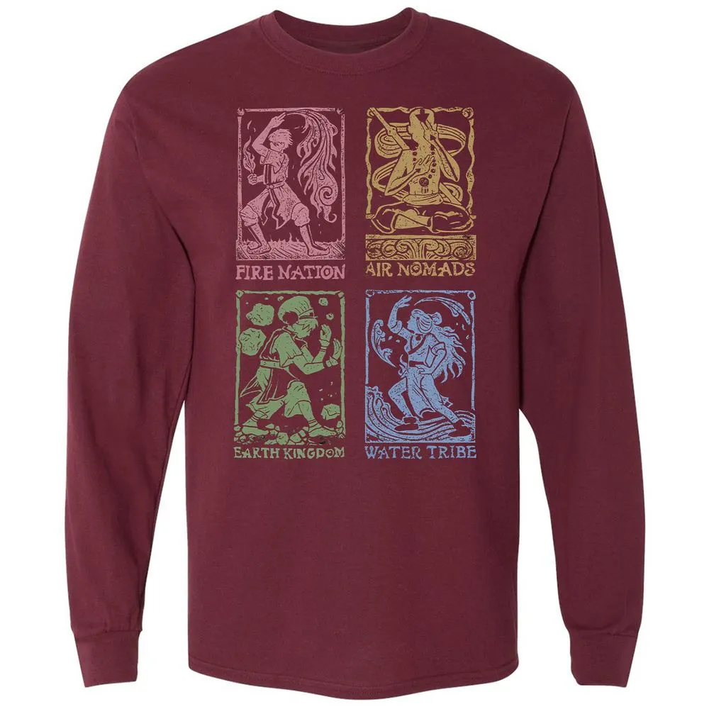 Long Sleeve T-Shirt - C1BBY1W1 - Maroon - 11