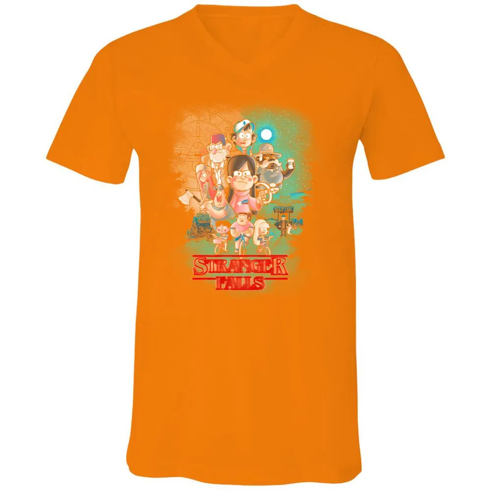 Unisex V-Neck T-Shirt - JCPJSFLS - Orange - 11