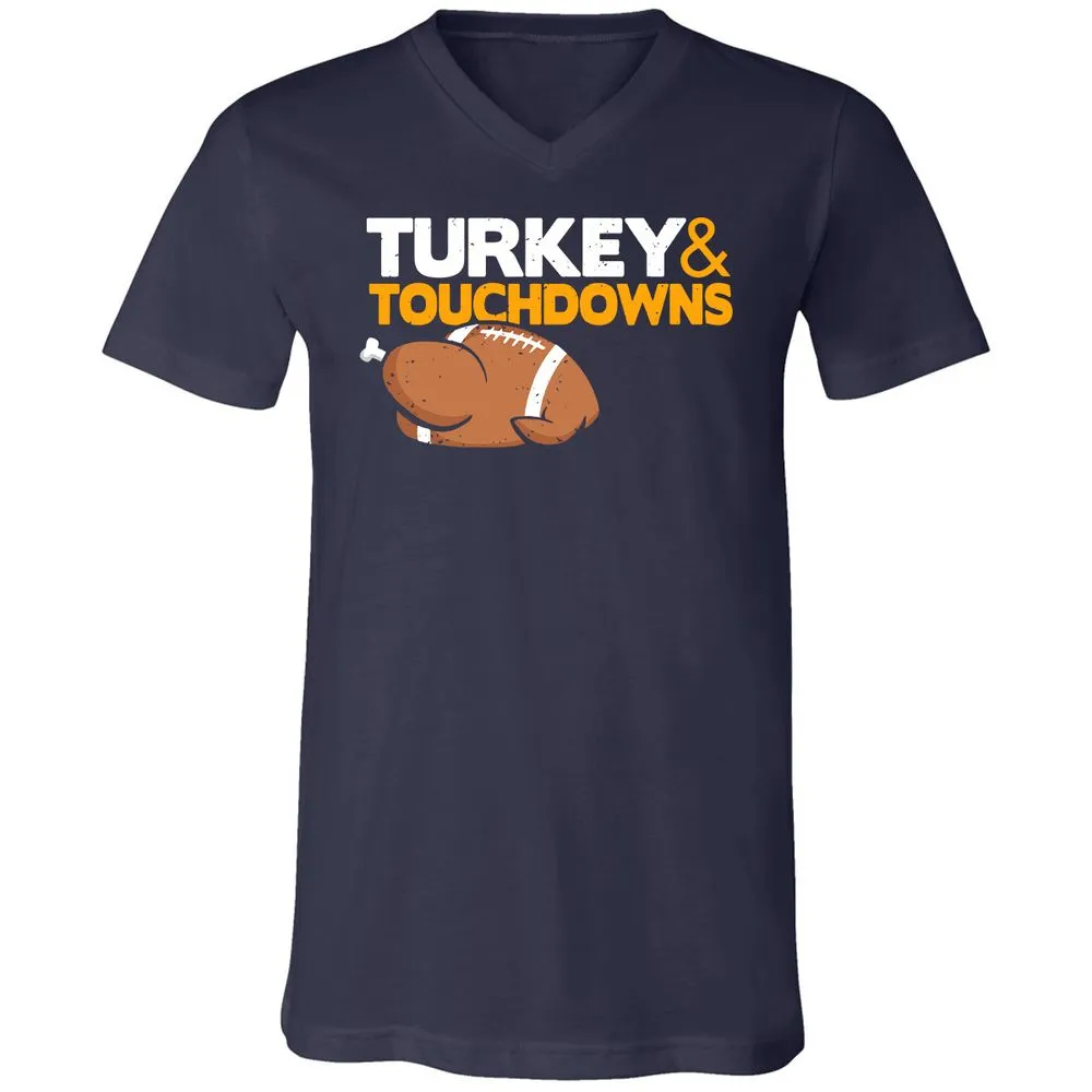 Unisex V-Neck T-Shirt - W4GQFJ7D - Navy - 2