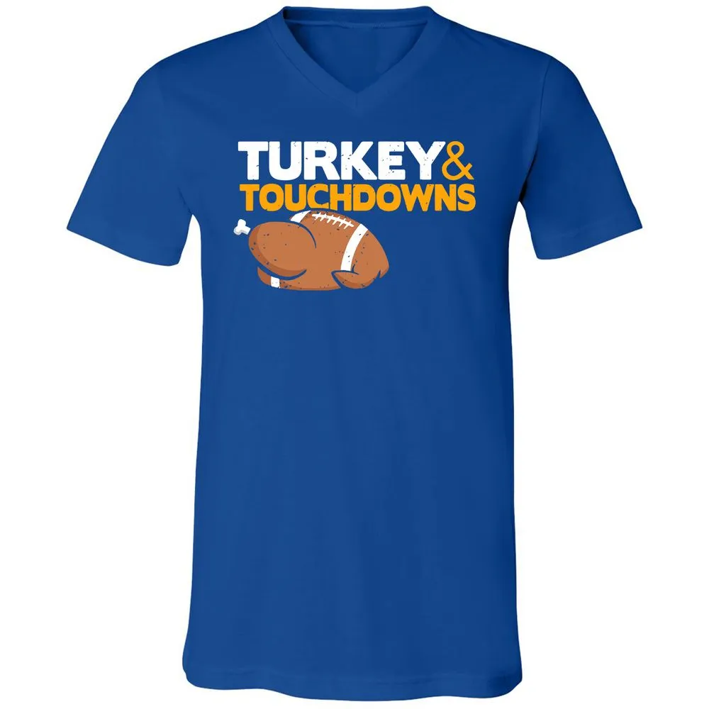 Unisex V-Neck T-Shirt - W4GQFJ7D - True Royal - 4