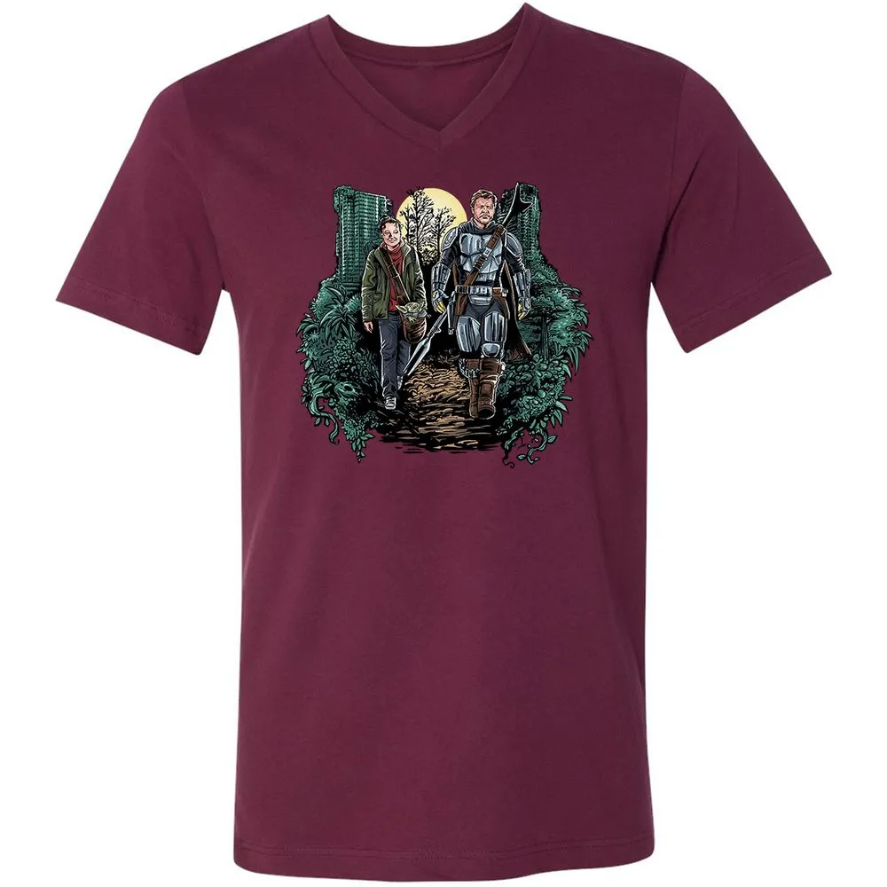 Unisex V-Neck T-Shirt - 9PPAVAVS - Maroon - 6