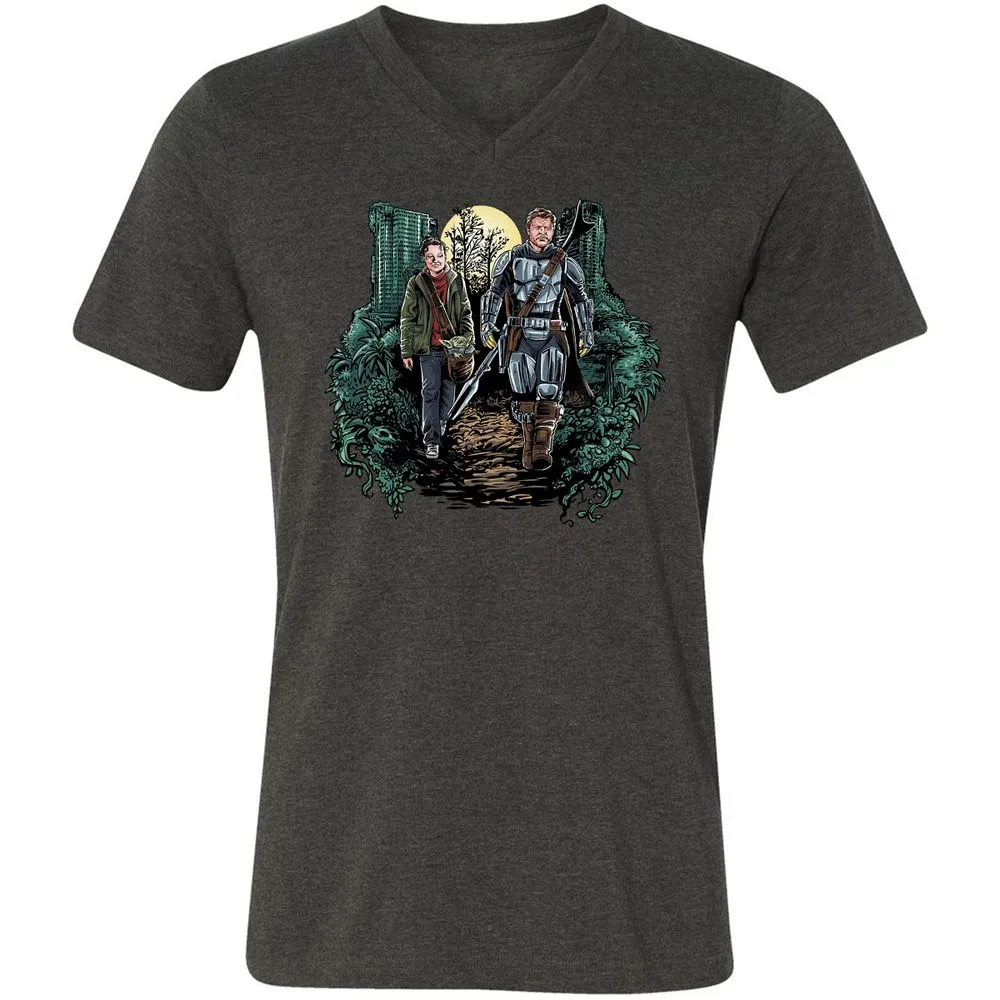 Unisex V-Neck T-Shirt - 9PPAVAVS - Dark Grey Heather - 8