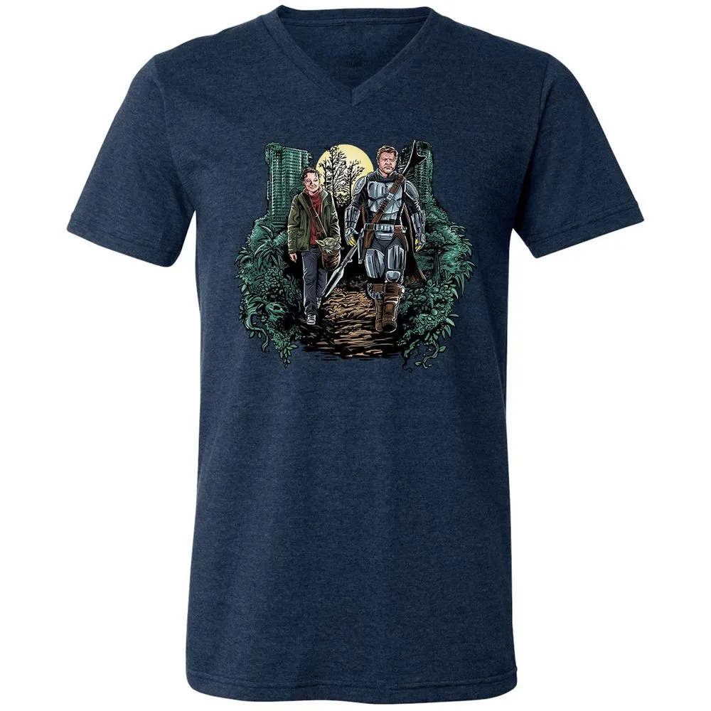 Unisex V-Neck T-Shirt - 9PPAVAVS - Heather Navy - 15
