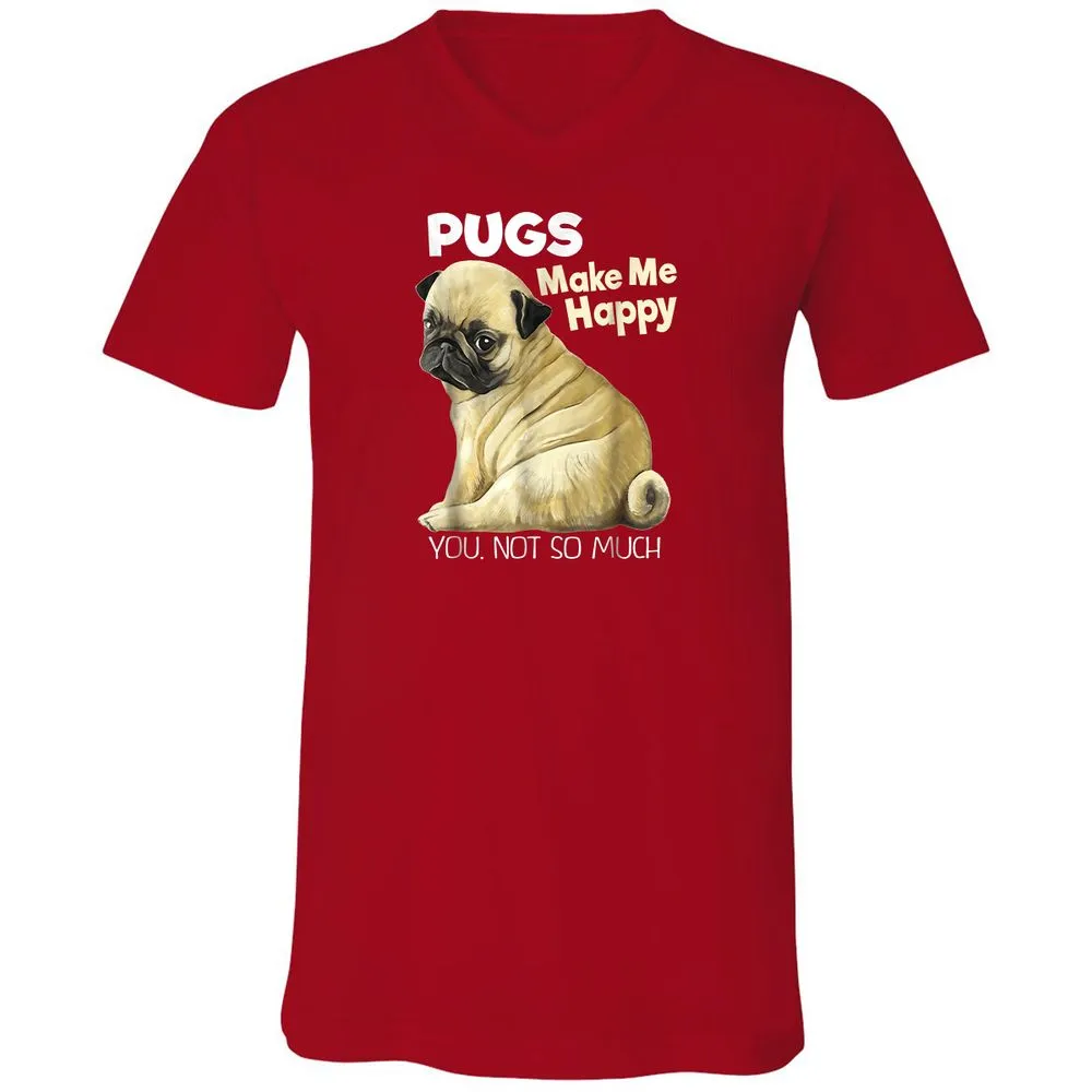 Unisex V-Neck T-Shirt - 23DFX8YW - Red - 3