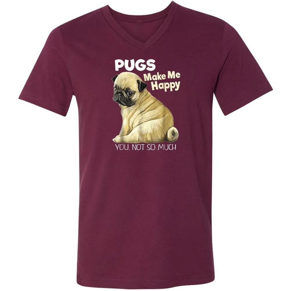 Unisex V-Neck T-Shirt - 23DFX8YW - Maroon - 6
