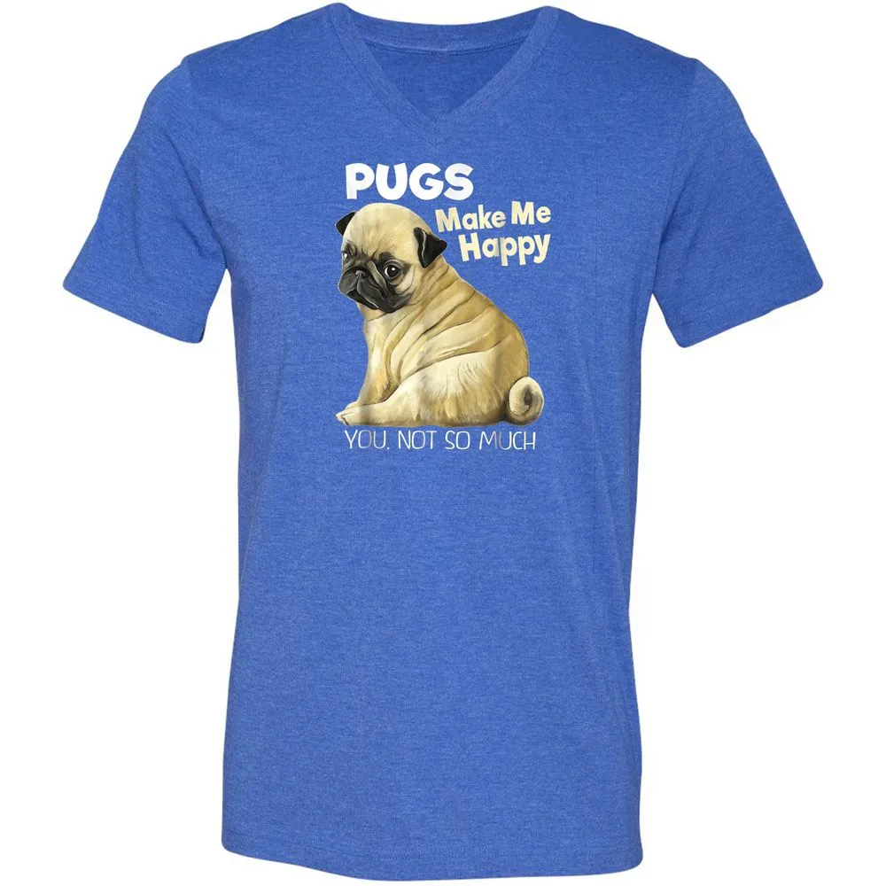 Unisex V-Neck T-Shirt - 23DFX8YW - Heather True Royal - 14