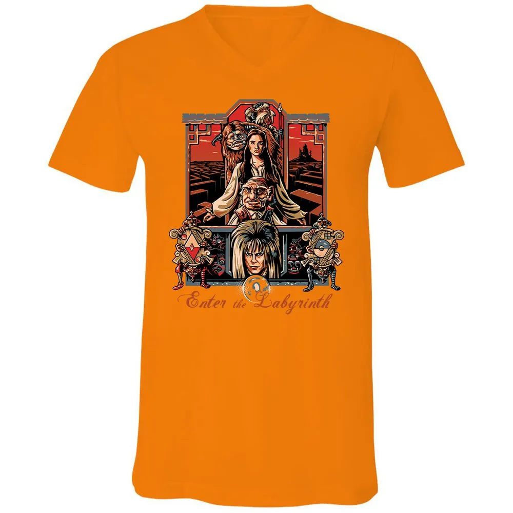 Unisex V-Neck T-Shirt - NWZ79R81 - Orange - 11