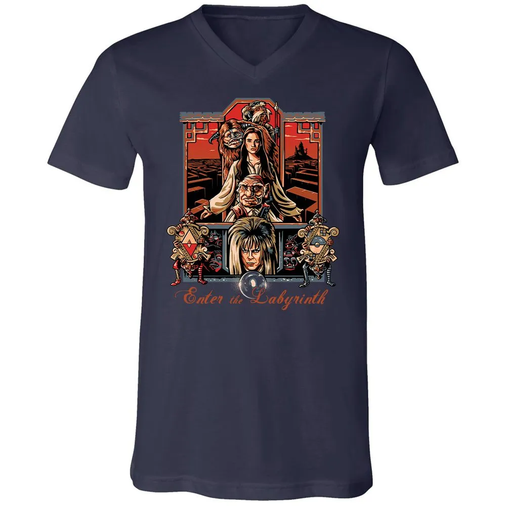 Unisex V-Neck T-Shirt - NWZ79R81 - Navy - 2