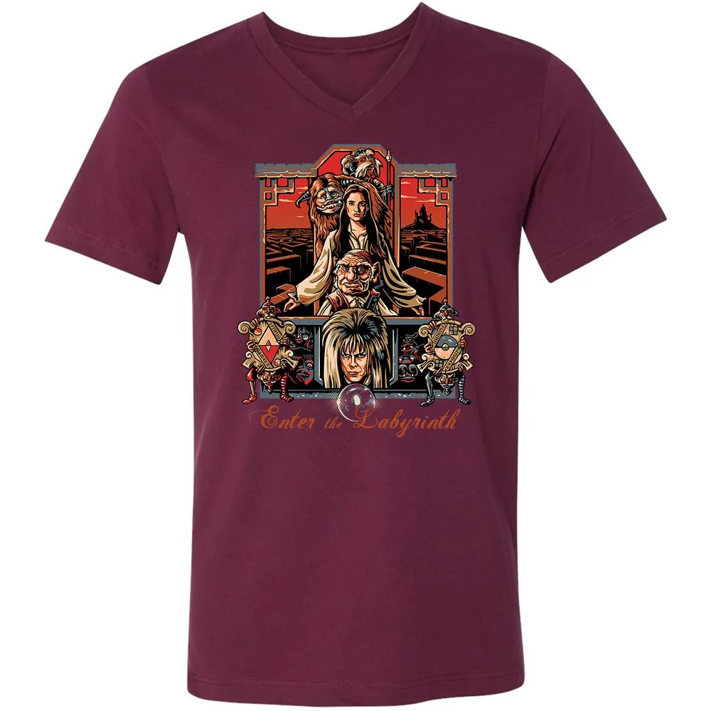 Unisex V-Neck T-Shirt - NWZ79R81 - Maroon - 6