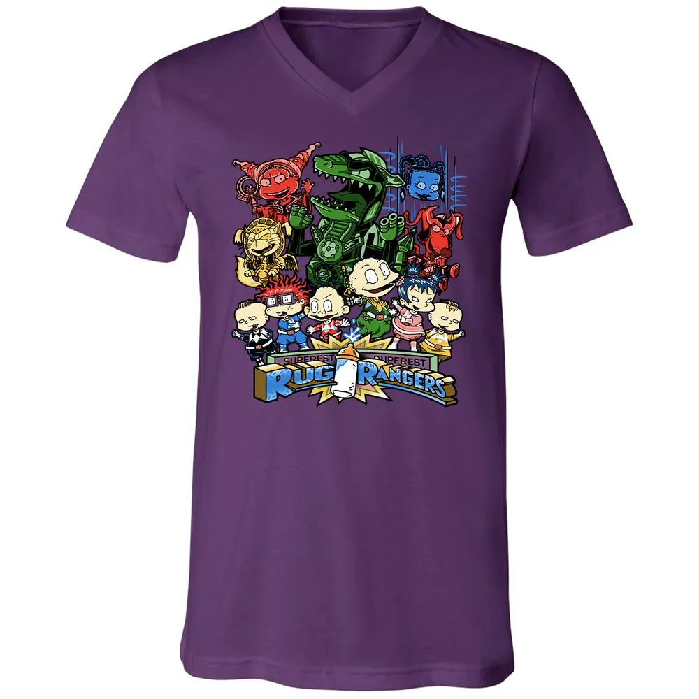 Unisex V-Neck T-Shirt - XFUJG6YF - Team Purple - 9