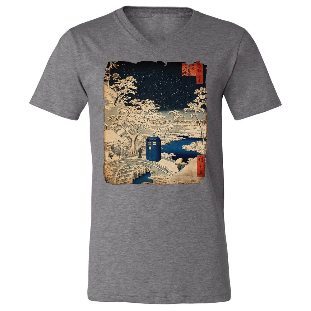 Unisex V-Neck T-Shirt - E3A7EQPL - Deep Heather - 13