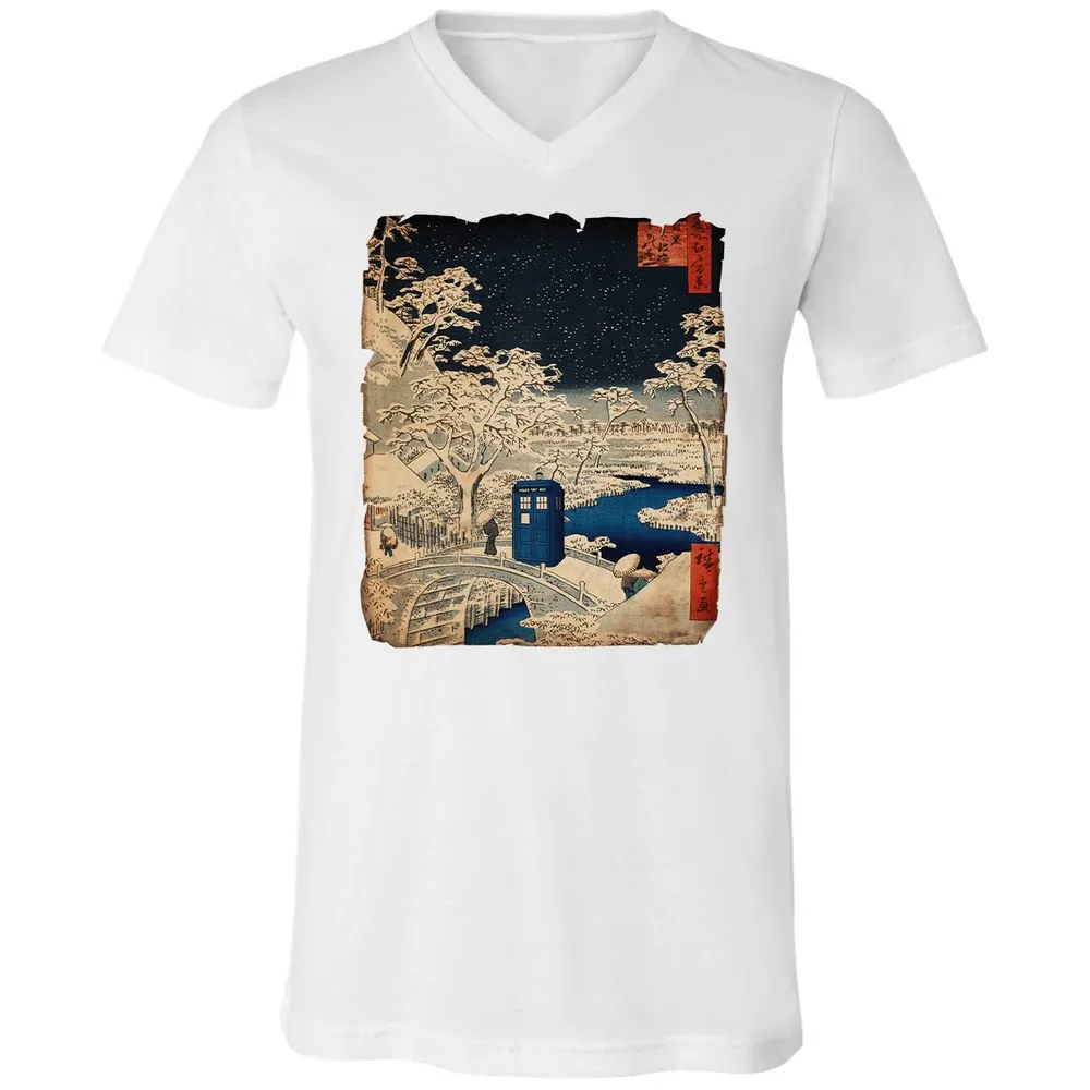Unisex V-Neck T-Shirt - E3A7EQPL - White - 5