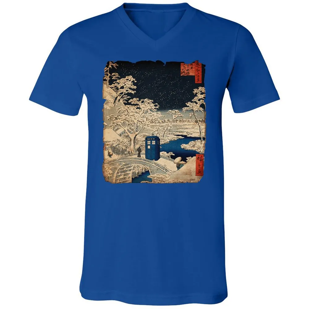 Unisex V-Neck T-Shirt - E3A7EQPL - True Royal - 4