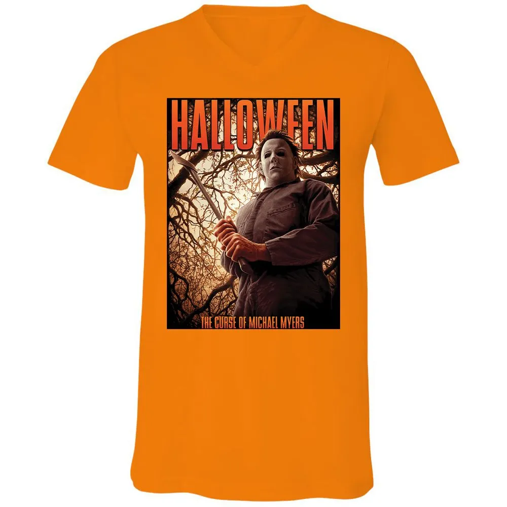 Unisex V-Neck T-Shirt - 32ST75B7 - Orange - 11