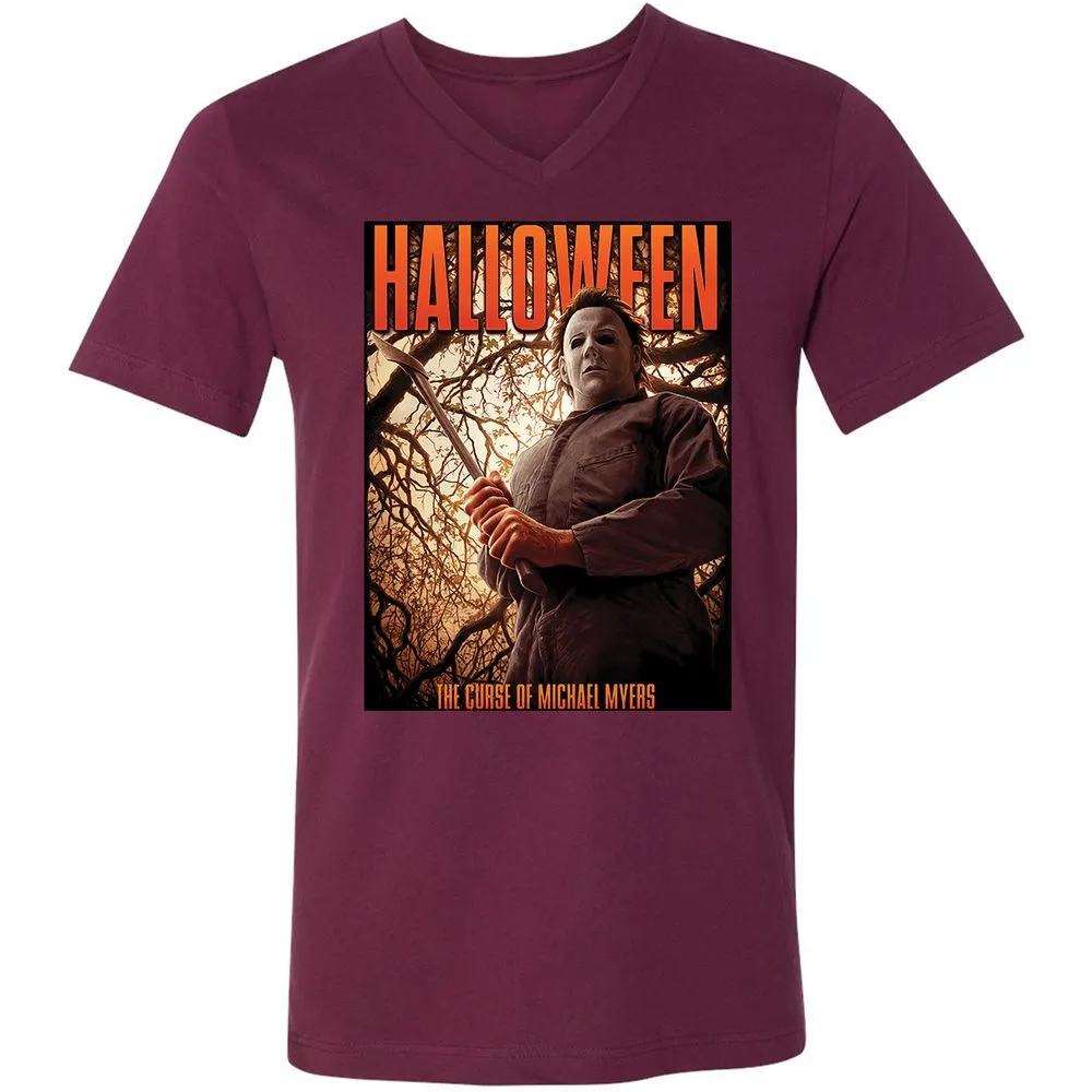 Unisex V-Neck T-Shirt - 32ST75B7 - Maroon - 6