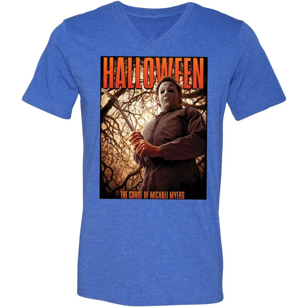 Unisex V-Neck T-Shirt - 32ST75B7 - Heather True Royal - 14