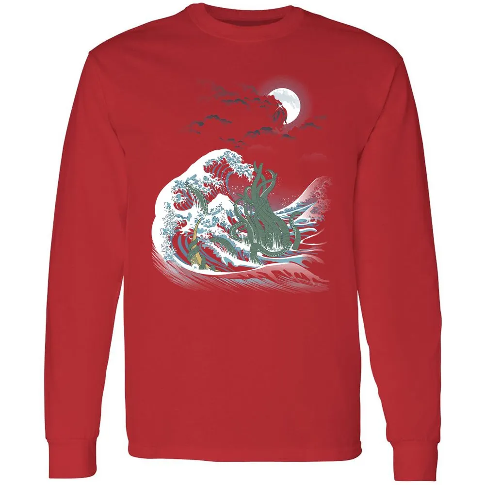 Long Sleeve T-Shirt - V4DF5ETL - Red - 14