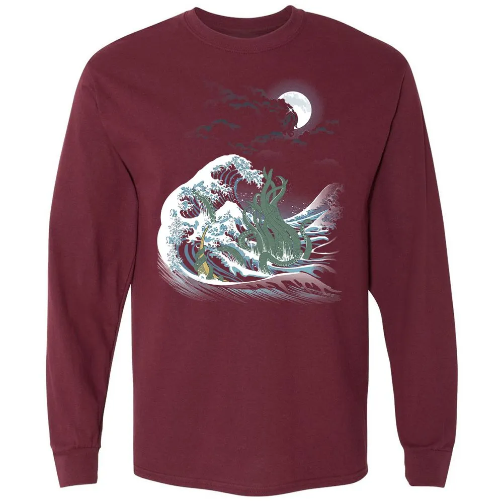 Long Sleeve T-Shirt - V4DF5ETL - Maroon - 11
