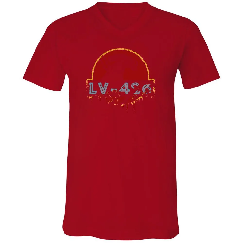 Unisex V-Neck T-Shirt - XSSY5KBZ - Red - 3