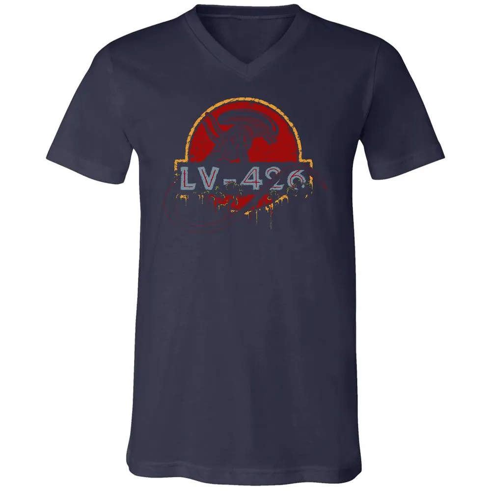 Unisex V-Neck T-Shirt - XSSY5KBZ - Navy - 2