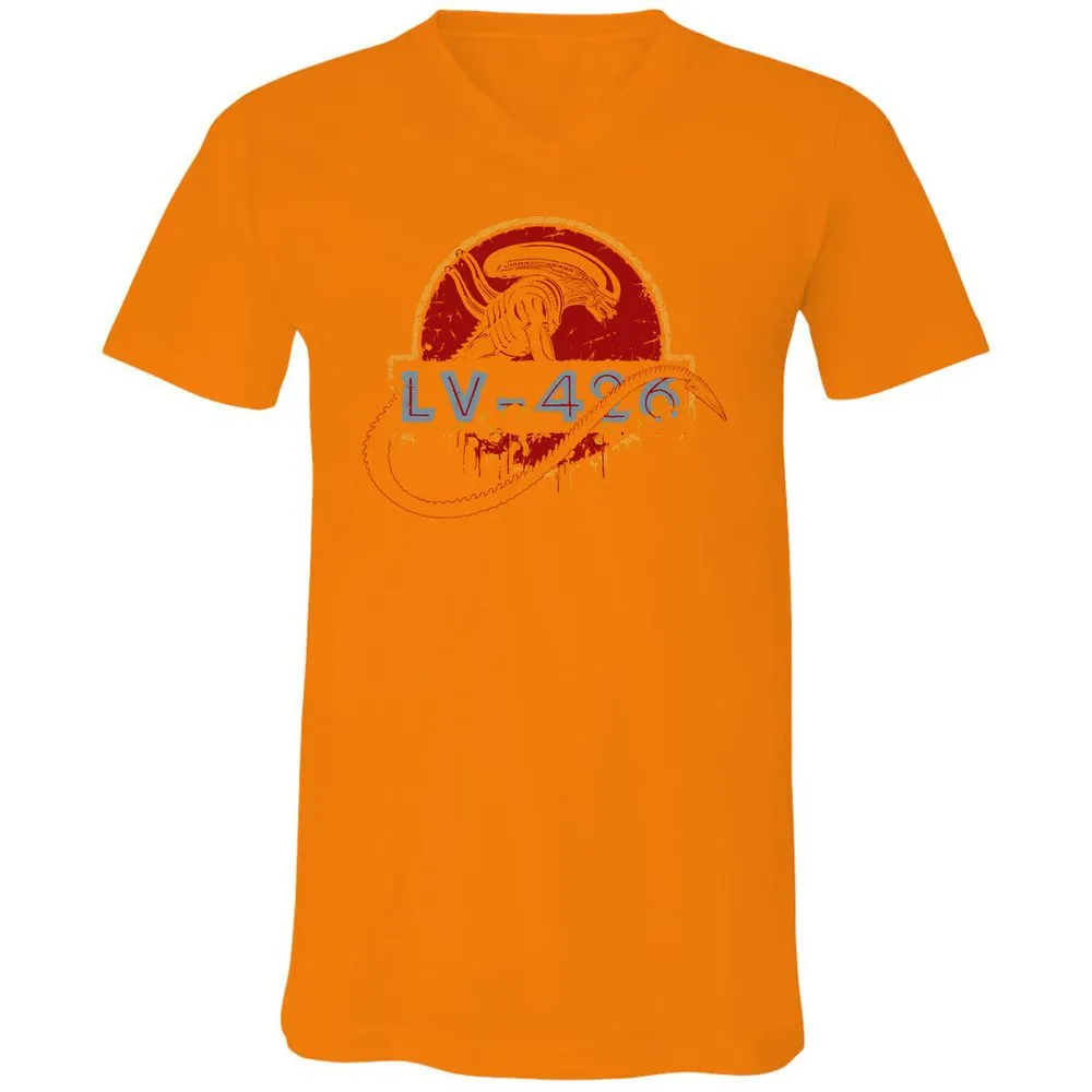 Unisex V-Neck T-Shirt - XSSY5KBZ - Orange - 11