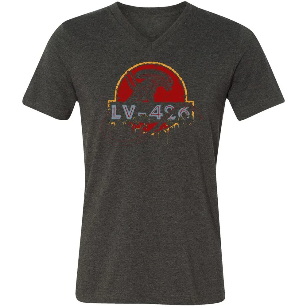 Unisex V-Neck T-Shirt - XSSY5KBZ - Dark Grey Heather - 8