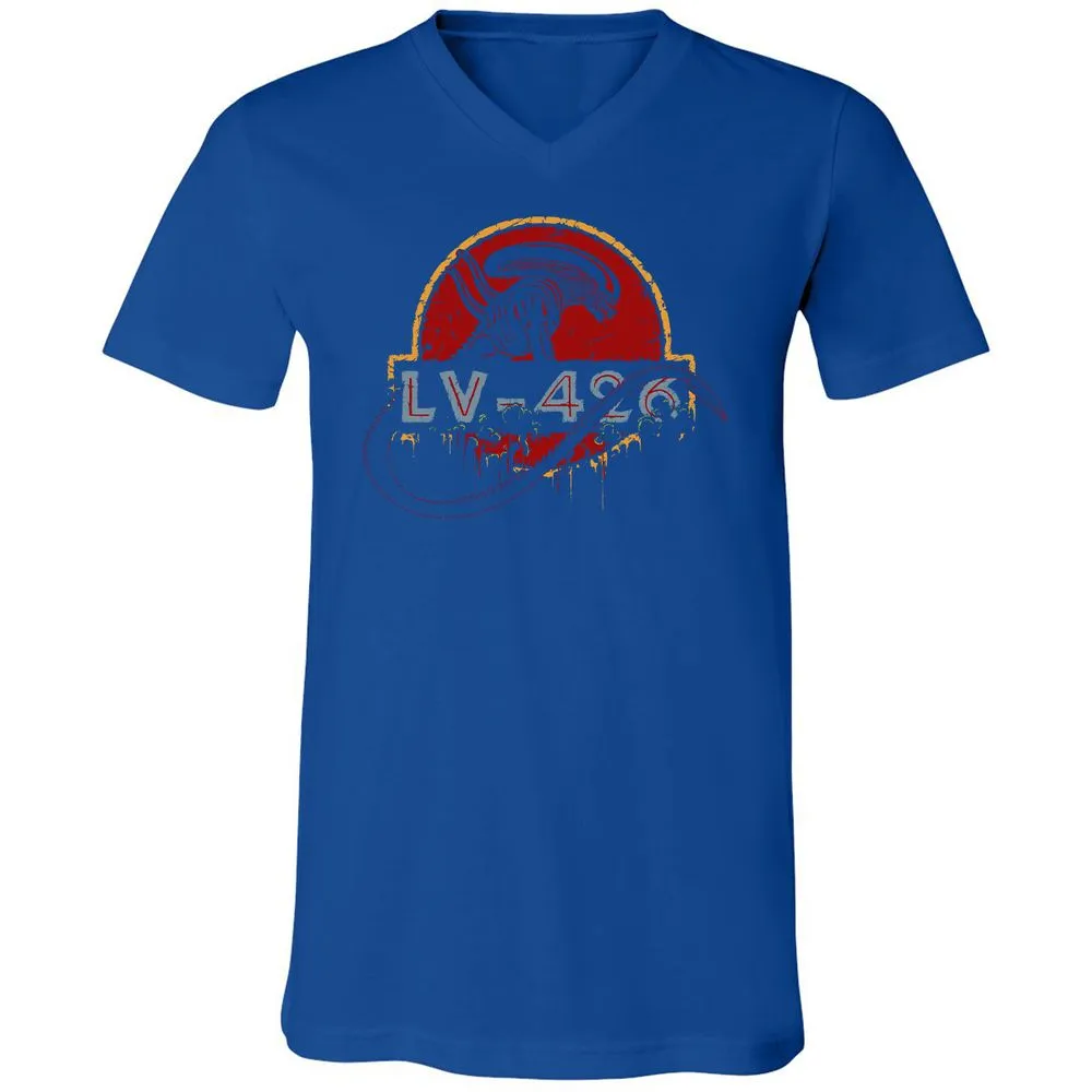 Unisex V-Neck T-Shirt - XSSY5KBZ - True Royal - 4