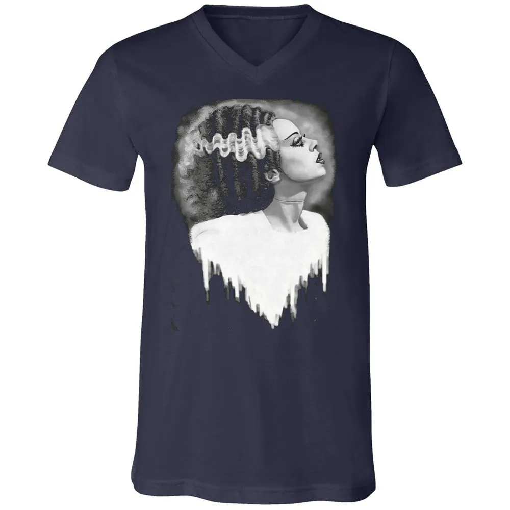 Unisex V-Neck T-Shirt - F6U64ECS - Navy - 2
