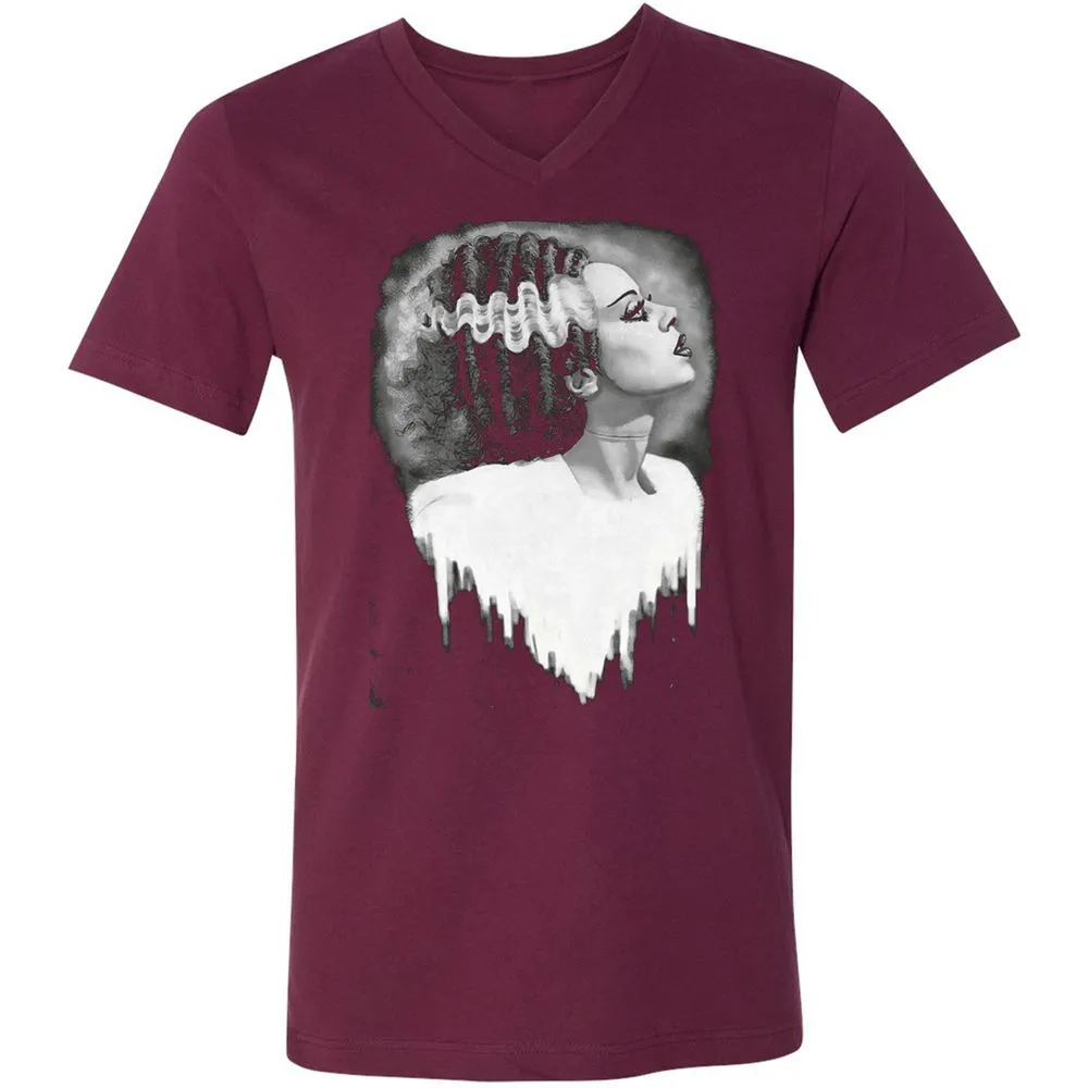 Unisex V-Neck T-Shirt - F6U64ECS - Maroon - 6