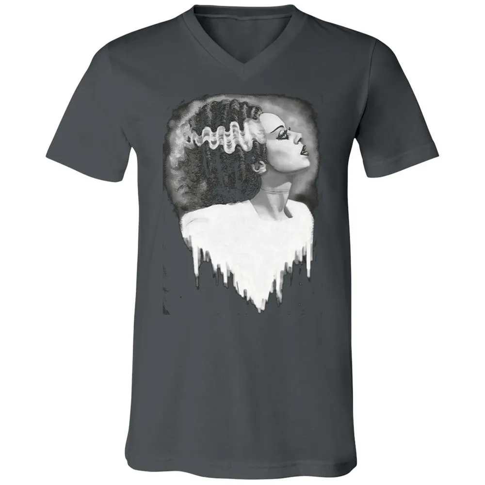 Unisex V-Neck T-Shirt - F6U64ECS - Asphalt - 12