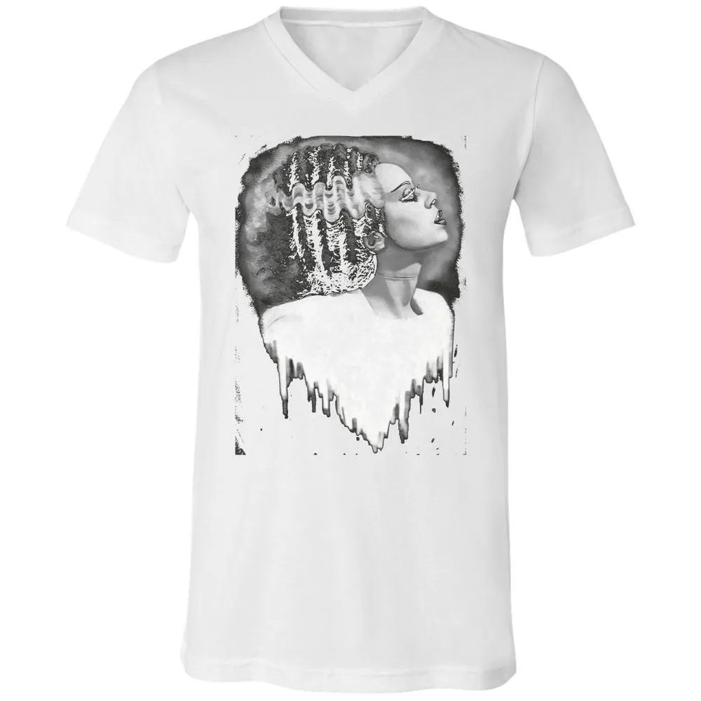 Unisex V-Neck T-Shirt - F6U64ECS - White - 5