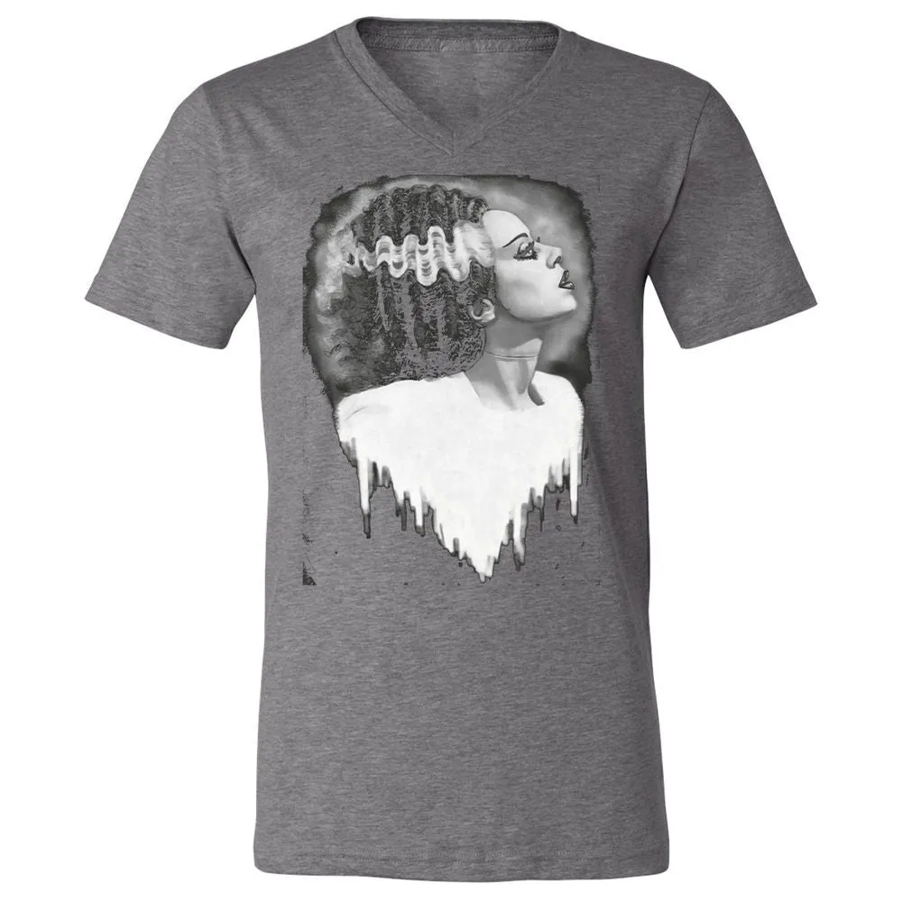 Unisex V-Neck T-Shirt - F6U64ECS - Deep Heather - 13