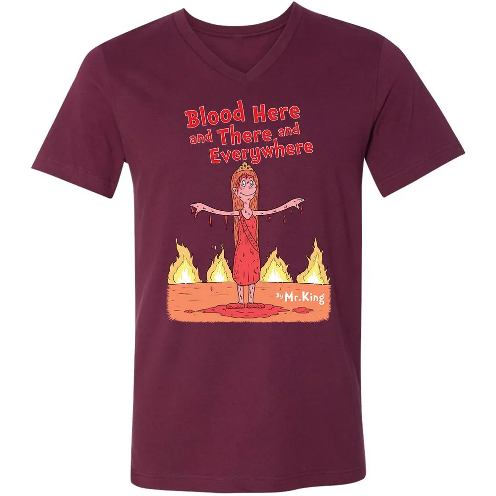 Unisex V-Neck T-Shirt - 1A67A2YN - Maroon - 6
