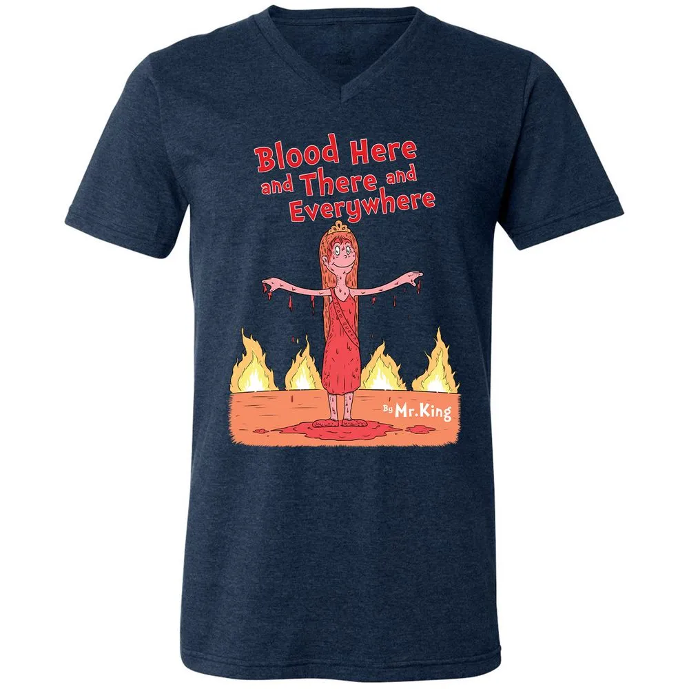 Unisex V-Neck T-Shirt - 1A67A2YN - Heather Navy - 15