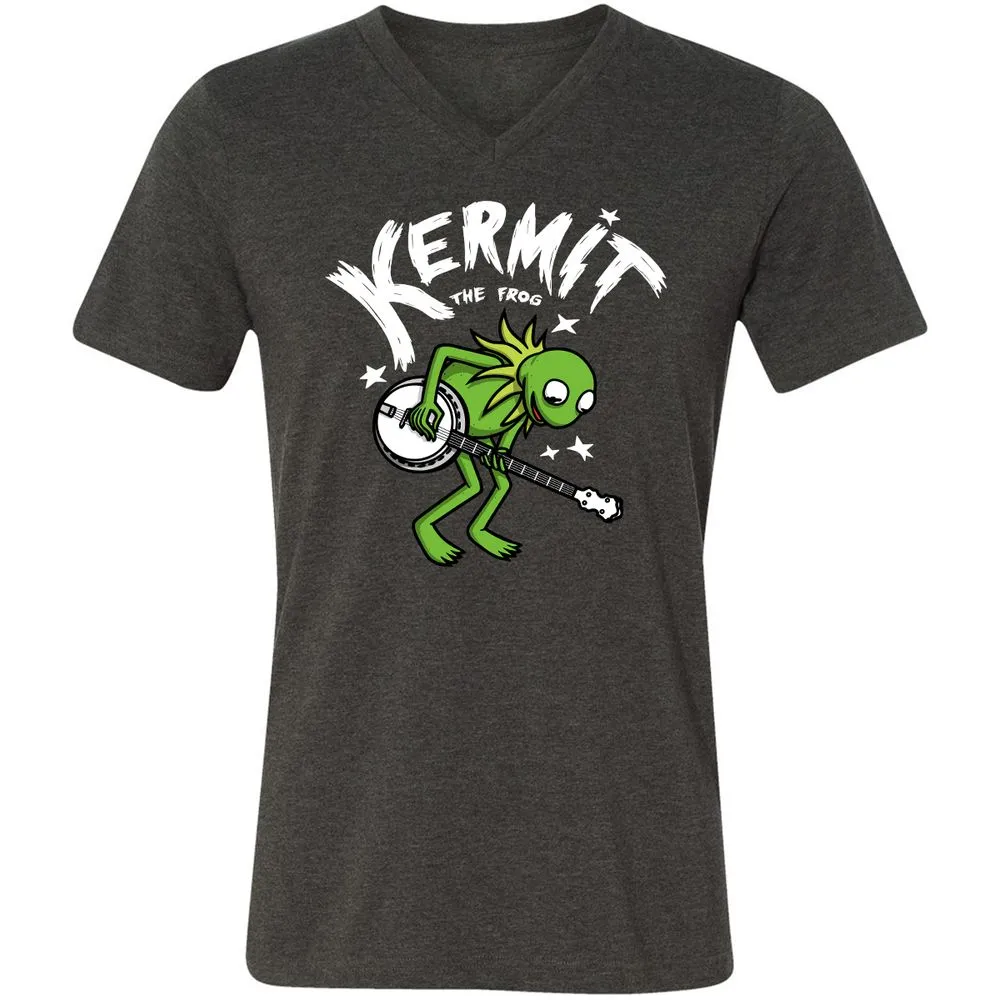Unisex V-Neck T-Shirt - RGU2332C - Dark Grey Heather - 8