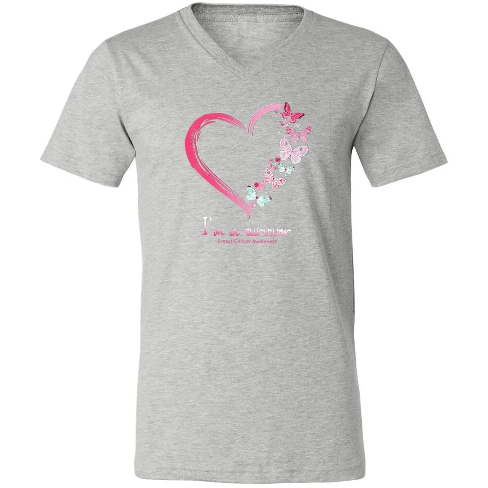 Unisex V-Neck T-Shirt - BWBBQZCD - Athletic Heather - 7