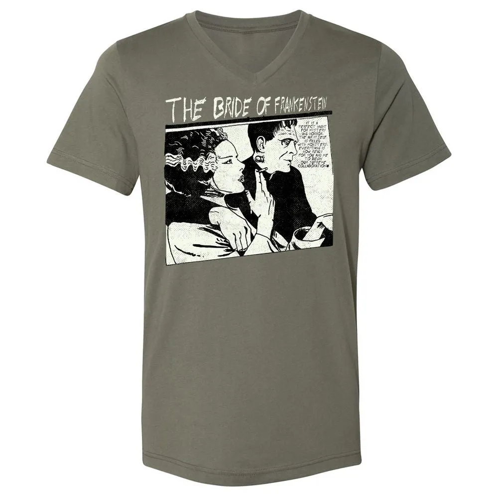 Unisex V-Neck T-Shirt - UR997JAH - Military Green - 10