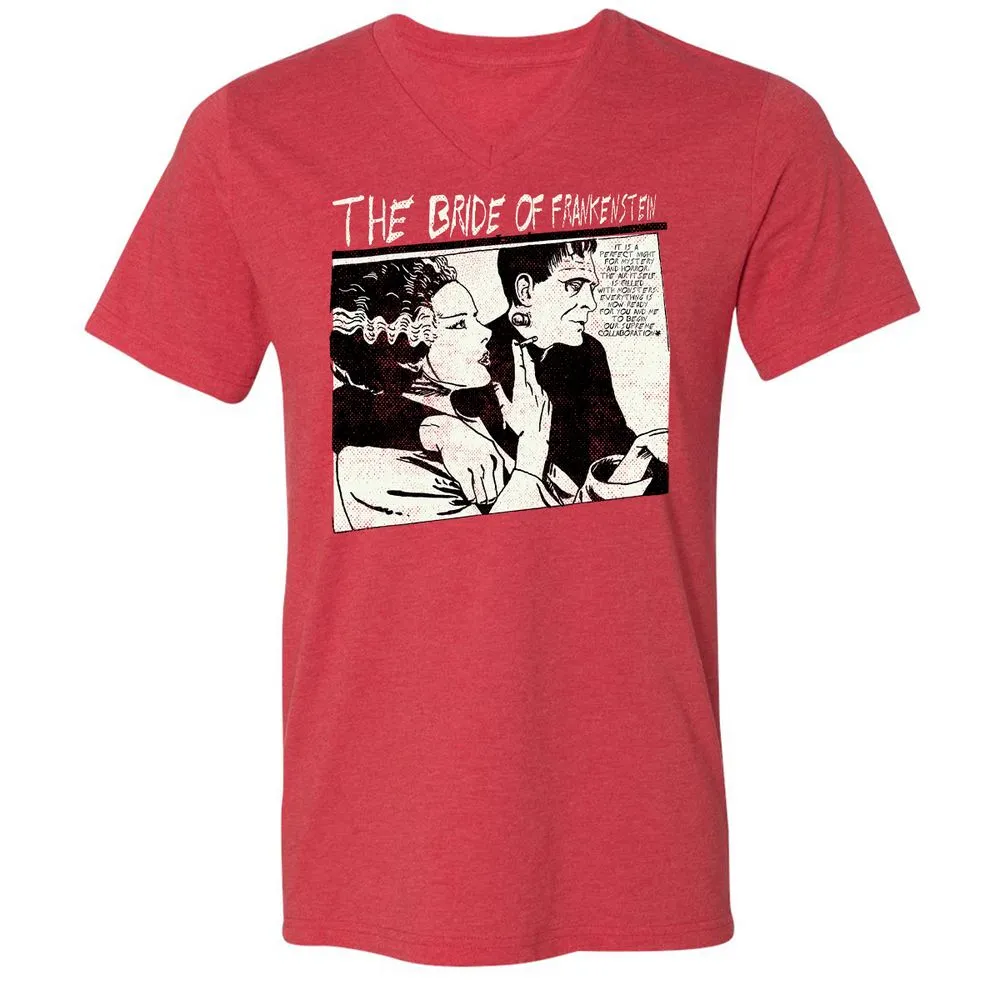 Unisex V-Neck T-Shirt - UR997JAH - Heather Red - 16