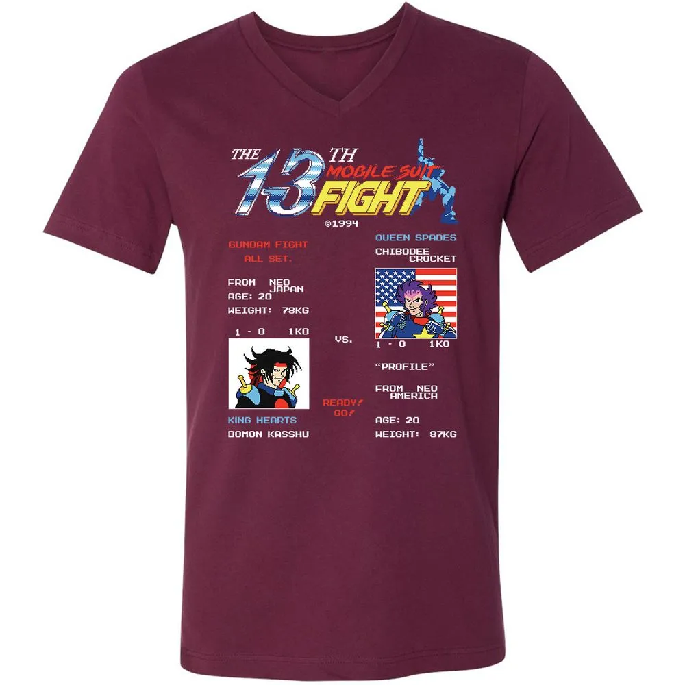 Unisex V-Neck T-Shirt - ENK7DCC1 - Maroon - 6