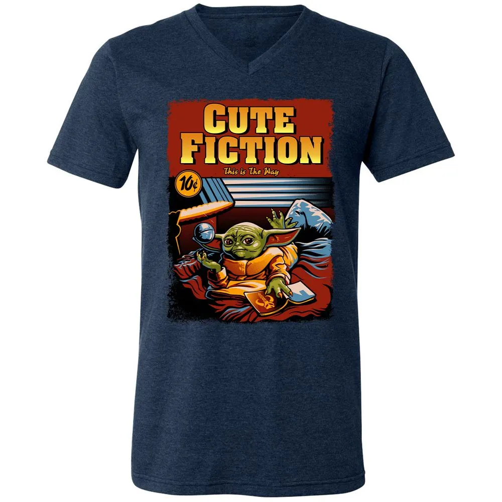 Unisex V-Neck T-Shirt - S9DZZQWZ - Heather Navy - 15
