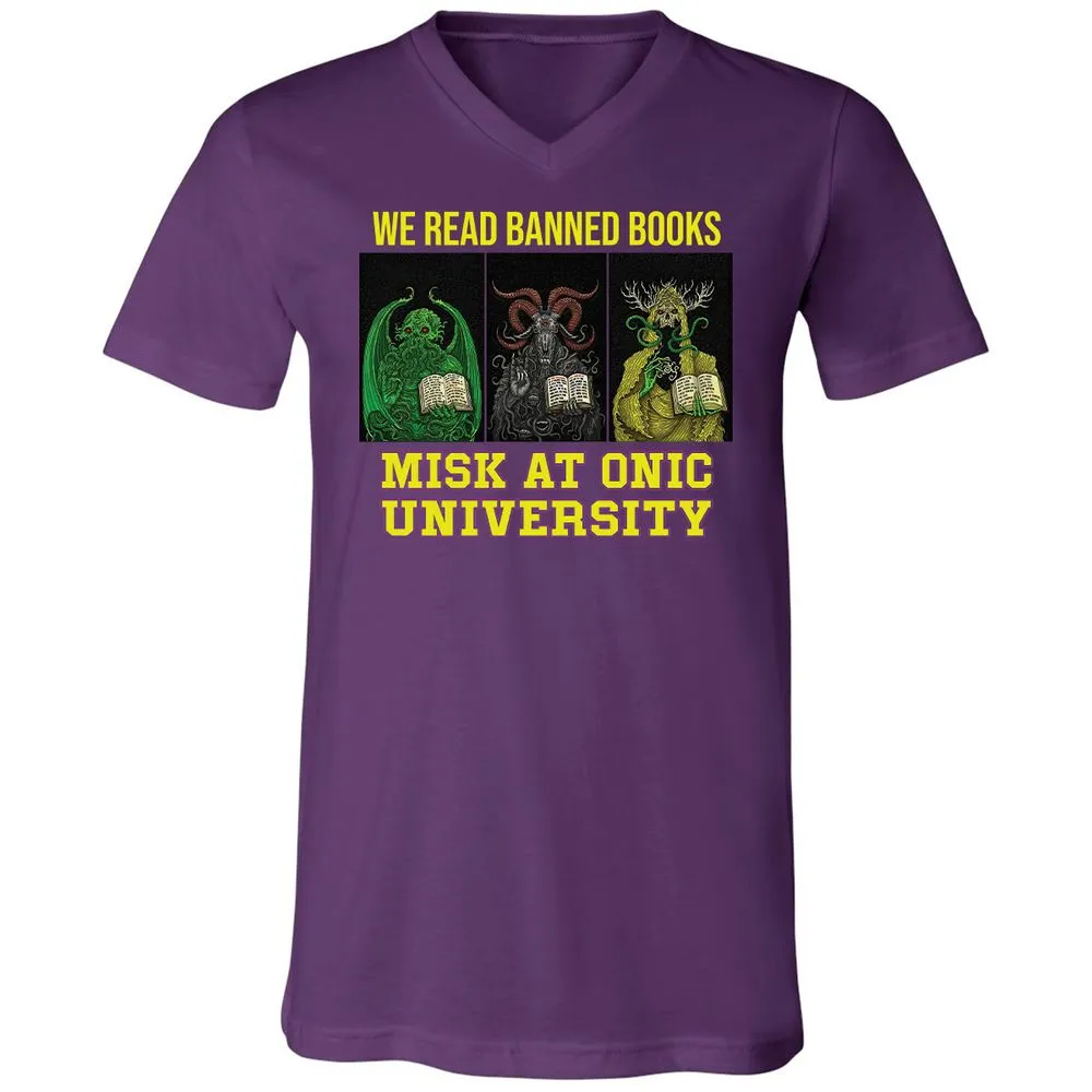 Unisex V-Neck T-Shirt - QBX7UKF6 - Team Purple - 9