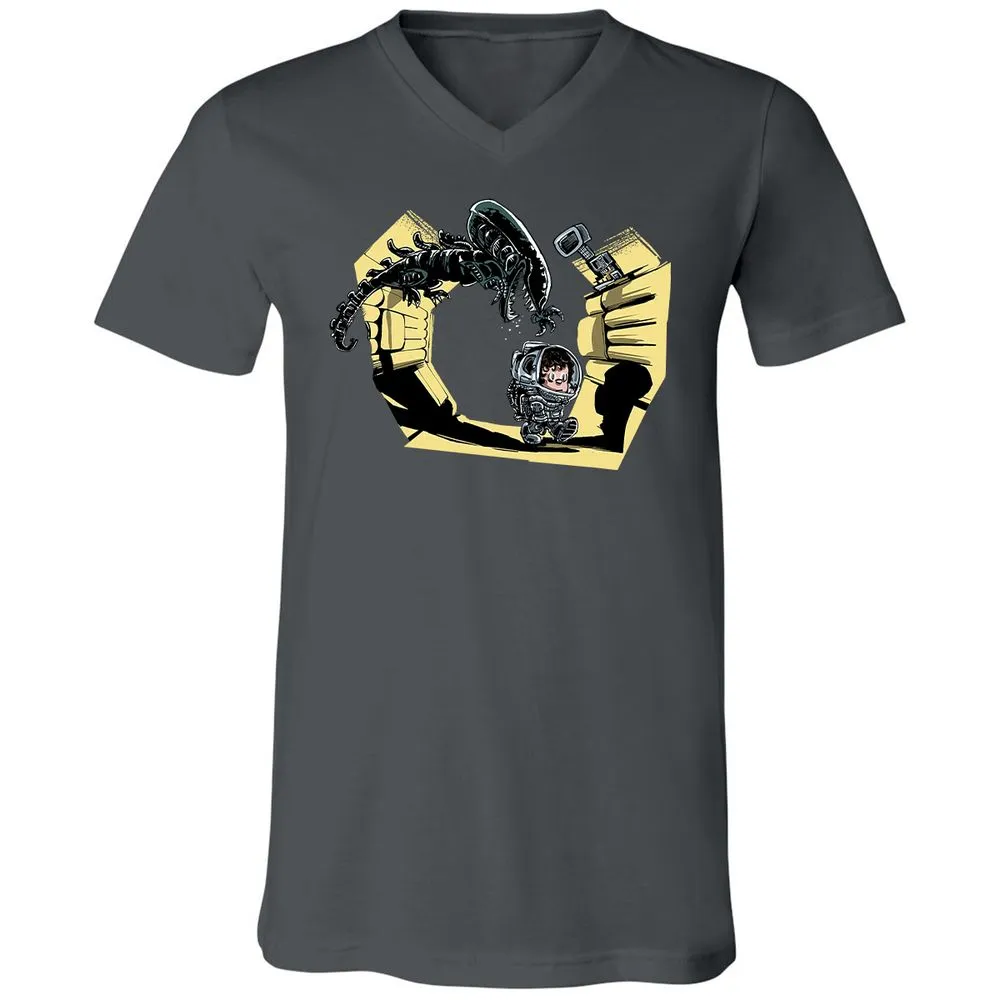 Unisex V-Neck T-Shirt - DRGMET7F - Asphalt - 12
